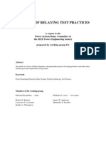 2001 Survey of Relaying Test Practices