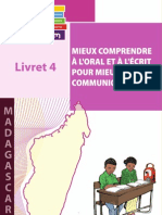 Madagascar Livret 4 Mieux Comprendre Oral Ecrit