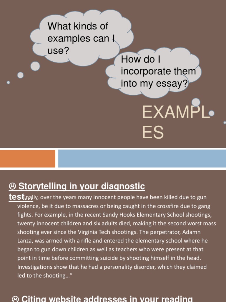 What Kinds of Examples Can I Use? Howdoi Incorporate Them Into My Essay ...