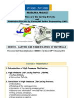 High Pressure Die Casting Defects and Simulation Process by Computer Added Engineering-IrshadAli