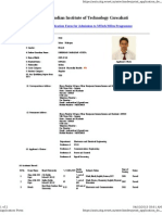 Indian Institute of Technology Guwahati: Application Form For Admission To Mtech/Mdes Programme