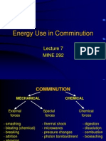 MINE292 Lecture7 Energy Used in Comminution 2013