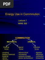 MINE292 Lecture7 Energy Used in Comminution 2013