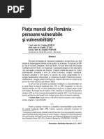 Piata Muncii Din Romania Vulnerabilitati