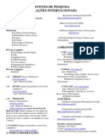 BCE - FONTES DE PESQUISA - Relações Internacionais