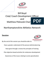 Bill Boyd Club/ Coach Development Officer and Matthew Peleszok Chairperson Northamptonshire Athletics Network