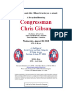 Congressman Chris Gibson: Mark Behan and Julie Chlopecki Invite You To Attend: A Reception Honoring