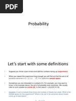 Probability definitions of statistics