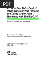 Ac Motor Control Theory (Constant V-F and Vector PWM With DSP Tms320)