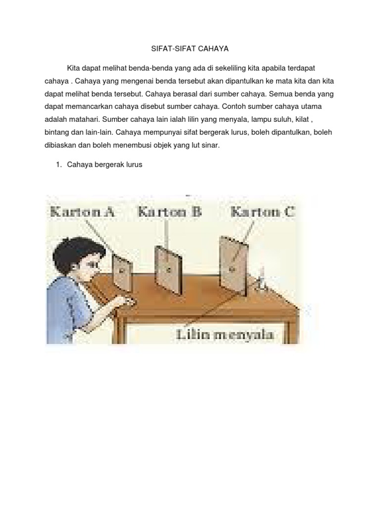 Sifat Cahaya Pdf