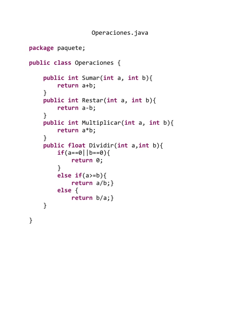 Java Basic Arithmetic Operations | PDF