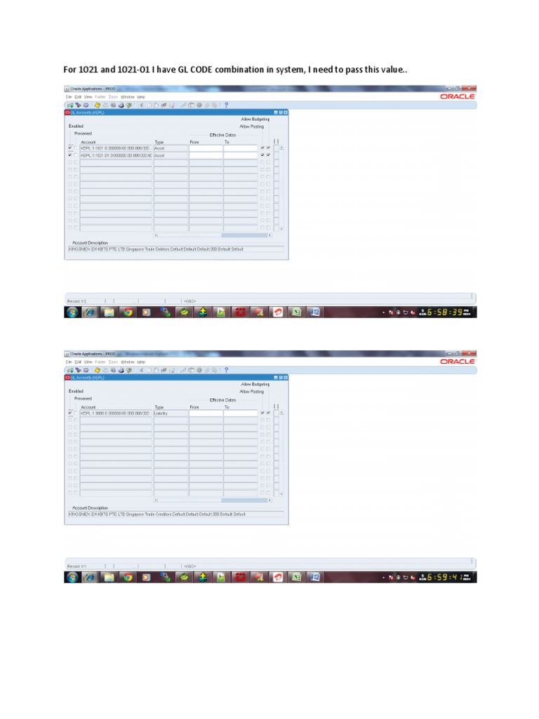 GL Code Combinations | PDF