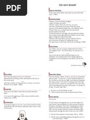 The Holy Rosary With Litany (Bookfold) | PDF | Rosary | Mary, Mother Of  Jesus