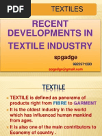 Recent development in textile industry