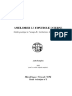 1 Améliorer Le Contrôle Interne Dans Les Institutions de Micro Crédit