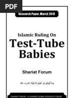 Islamic Ruling on Test-Tube Babies [Shariat Forum - Research Paper March 2013]