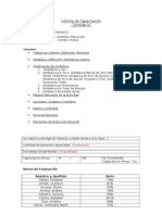 Informe de capacitación