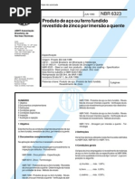 NBR 6323 - Produto de Aço Ou Ferro Fundido Revestido de Zin