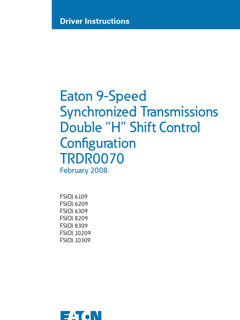 Eaton 9 Speed PDF Manual Transmission Clutch