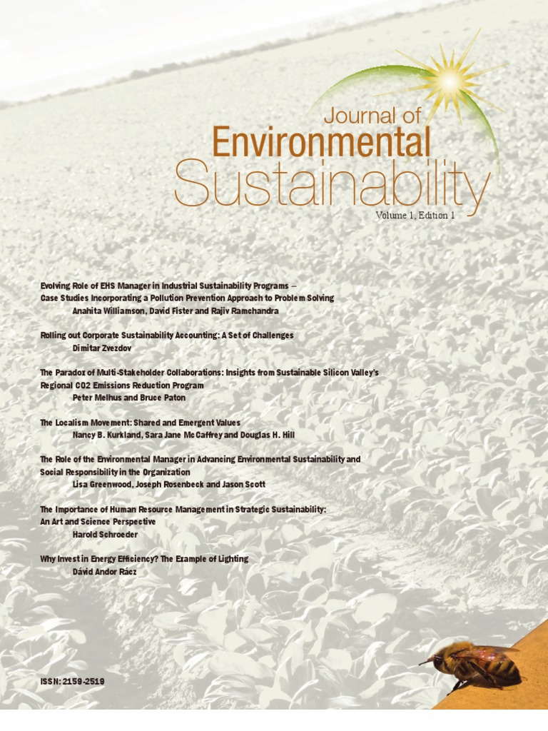 Journal of Environmental Sustainability, Vol. 2 Water Use