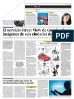 El servicio Street View de Google ofrece imágenes de seis ciudades del Perú (El Comercio 15-08-13)