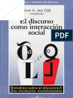 105108801 Van Dijk Teun a El Discurso Como Interaccion Social Estudios Del Discurso Introduccion Multidisciplinaria Vol 2