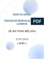 Kertas Kerja Program Bubur Lambuk & Berbuka Puasa-2013