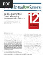 Elements of Great Managing