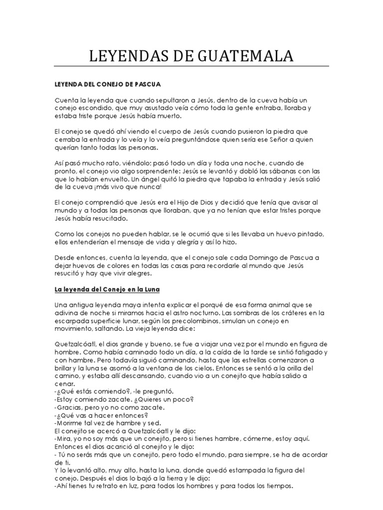 10 Leyendas de Guatemala | PDF