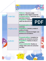 Horario de Tareas Semana Del 20 - 23 de Agosto