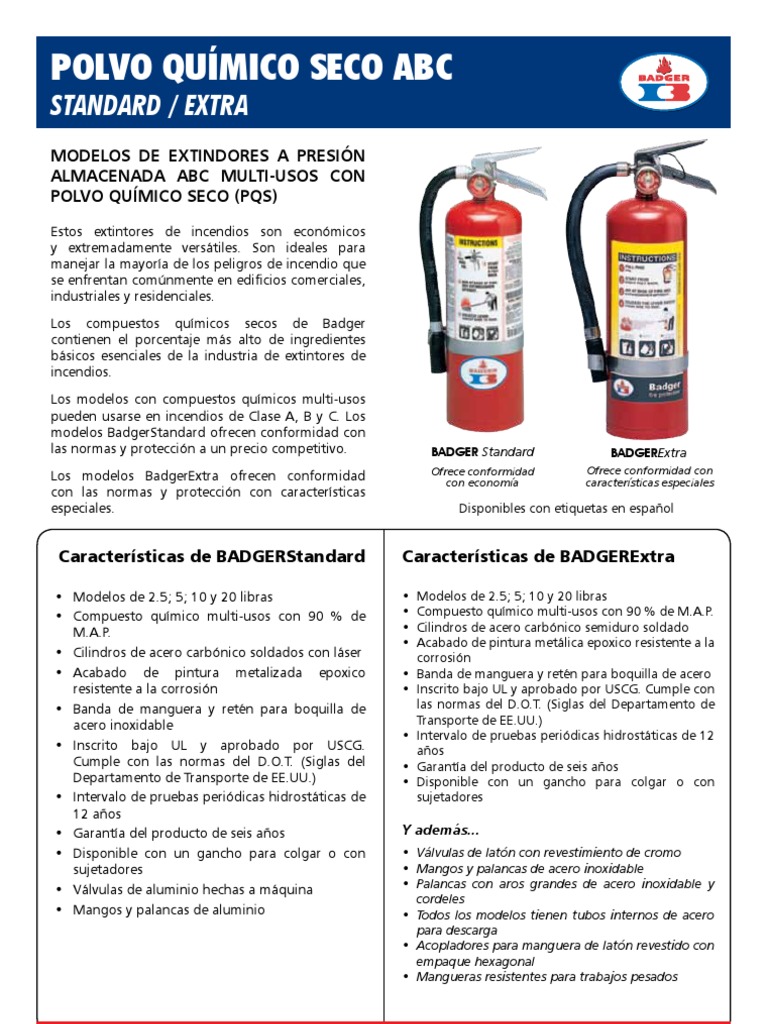 1y2 Polvo Quimico Seco ABC | PDF | El hombre hace Materiales | Materiales