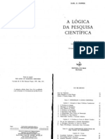 Karl Popper - A lógica da pesquisa cientifica