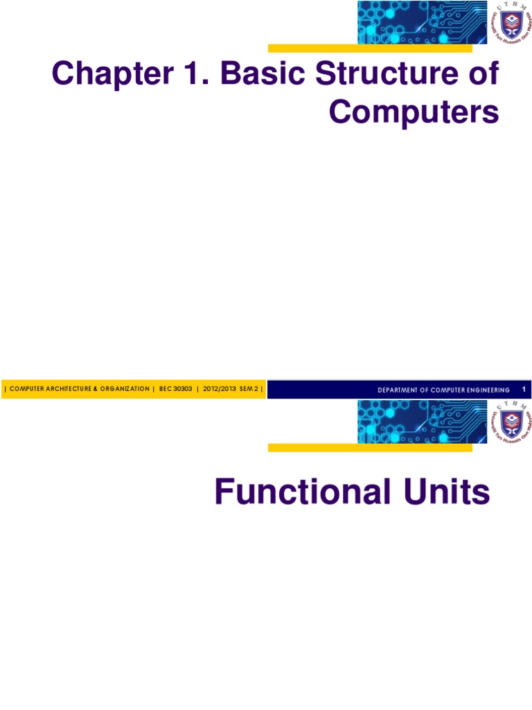 Chapter1 Basic Structure of Computers | PDF | Central Processing Unit ...