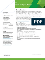 EDU DATASHEET vSphereInstallConfigureManage V5146