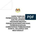 Garis Panduan Permohonan, Pelaksanaan&Pelaporan Bantuan Khas