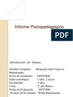 Informe Psicopedagógico