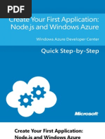 Create Your First Application - Node - Js and Windows Azure