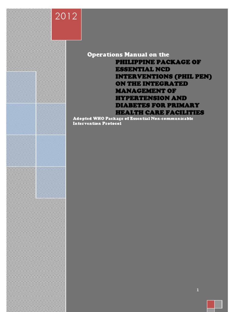 Philippine Package Essential NCD Interventions Manual of Operations 5 ...