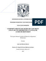 Comportamiento de muros de concreto celular con diferente acero de refuerzo