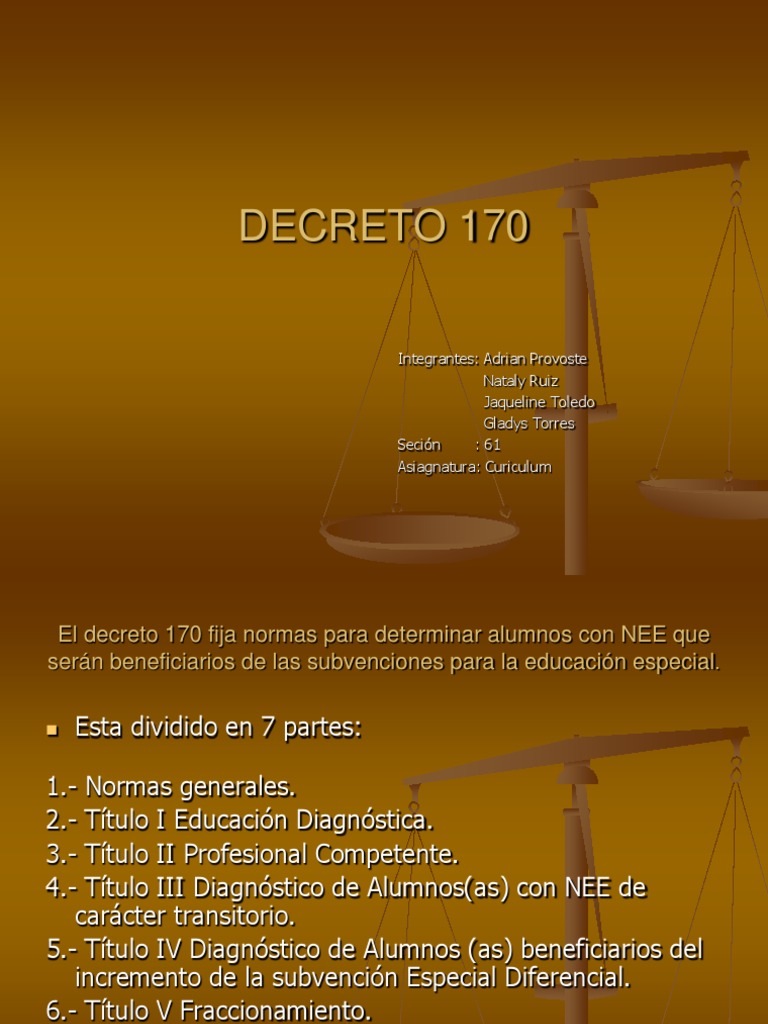 DECRETO 170 Power Point | PDF | Desorden hiperactivo y deficit de ...