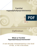 Familial Hypoalphalipoproteinemia
