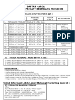 Daftar Harga Primacon Th. 2013