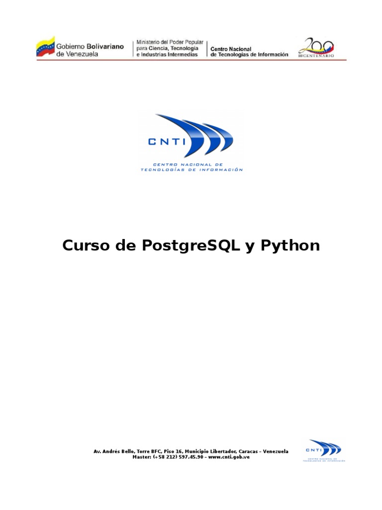 Manual PostgreSQL Python | PDF | SQL | Postgre Sql