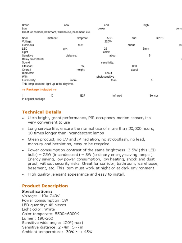 Technical Details: ++ Package Included ++ | PDF | Science & Mathematics