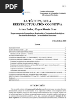 Tecnica de La Reestructuración Cognitiva - Arturo Bados y Eugeni Garcia Grau