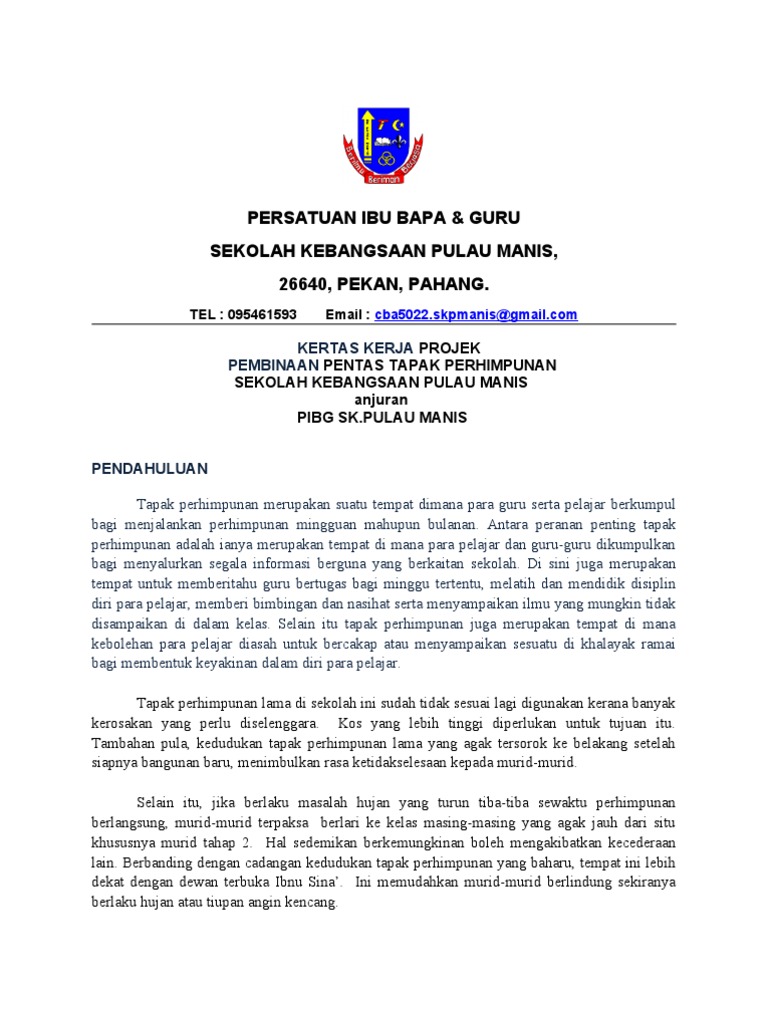 Kertas Kerja Memohon Tapak Perhimpunan Baharu 2013 Pdf