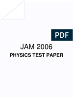 JAM-2006-Physics Question Paper.