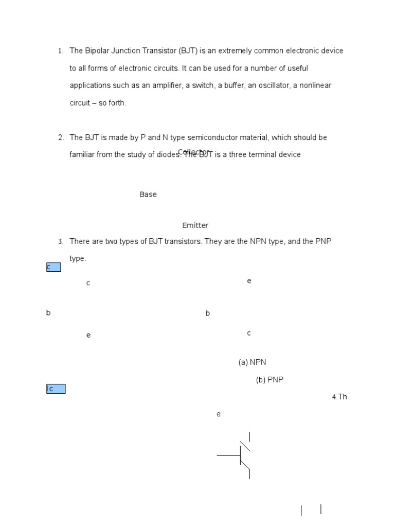 Understanding Bipolar Junction Transistors | PDF | Bipolar Junction ...