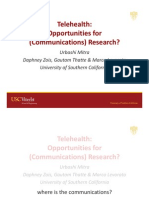 Telehealth: Opportunities For (Communications) Research?