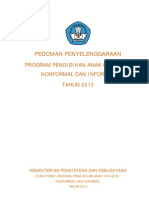 Pedoman Penyelenggaraan Program Pendidikan Anak Usia Dini 2012